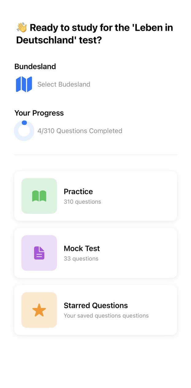 DEU App dashboard