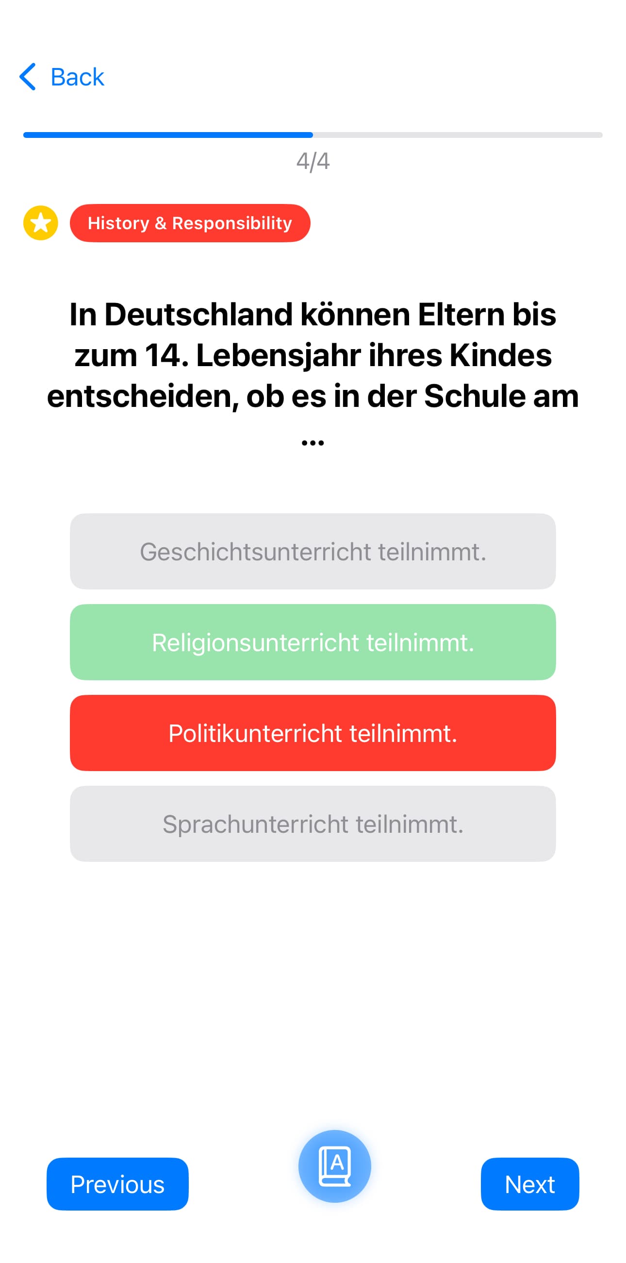 Answer Feedback
